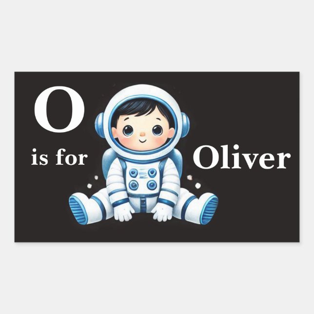 Astronaut Custom Rectangular Sticker (Front)