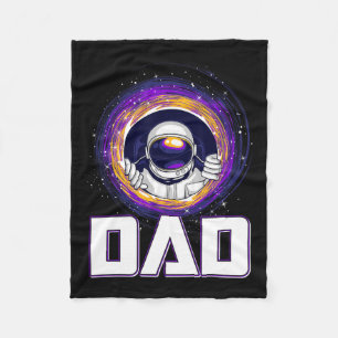 Astronaut Dad Outer Space Galaxy Lover Fathers Day Fleece Blanket