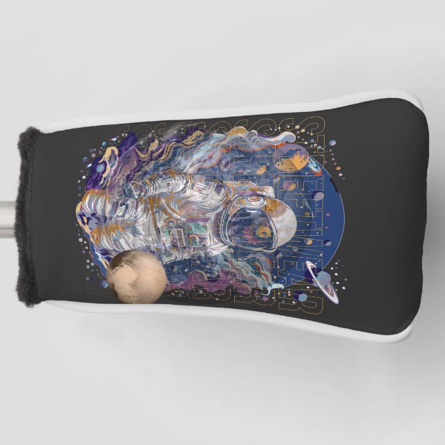 Astronaut design  golf head cover (Front)