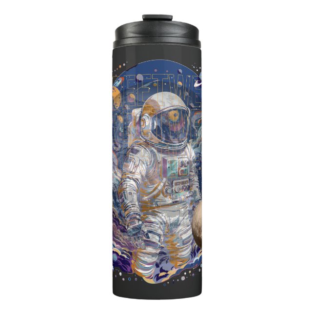 Astronaut design thermal tumbler (Front)