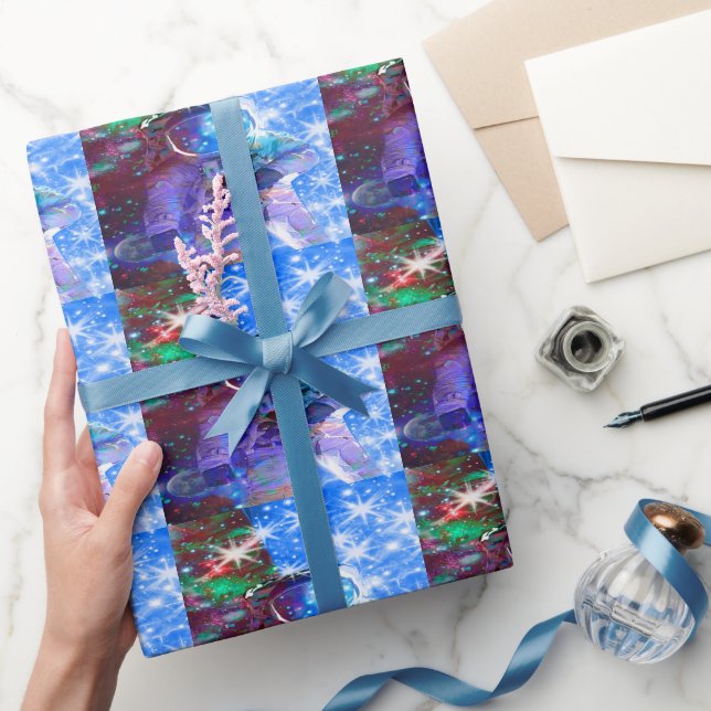 Astronaut Dimensions Wrapping Paper (Gifting)
