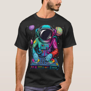 Astronaut Disc Jockey Spaceman Dj Space Music Men  T-Shirt