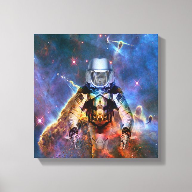 Astronaut Disintegration Canvas Print (Front)