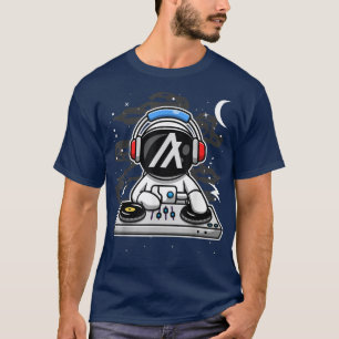 Astronaut DJ Algorand ALGO Coin To The Moon Crypto T-Shirt