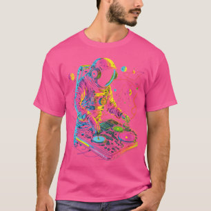 Astronaut Dj Djing In Space Edm Cool T-Shirt