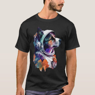 Astronaut Dog space Cute Dog  for Kids men and wom T-Shirt