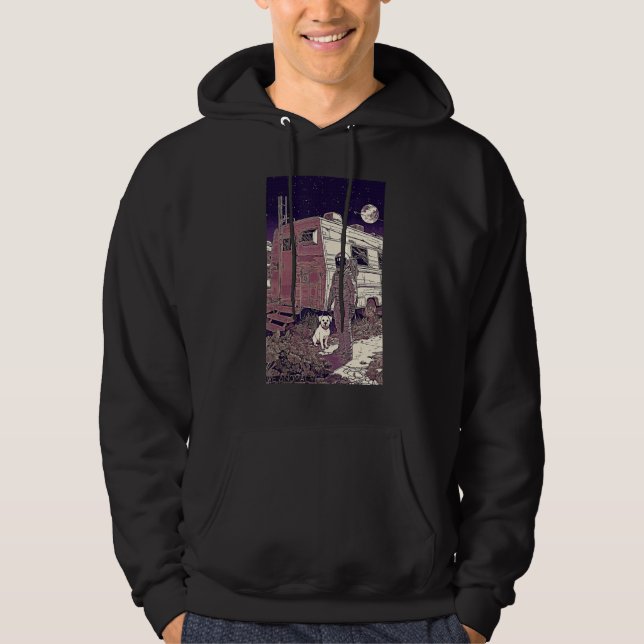 Astronaut Dog Space  No Place Like Home  Cool Grap Hoodie (Front)