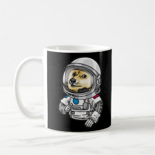 Astronaut Dog Thumbs Up in Space Doge  Coffee Mug