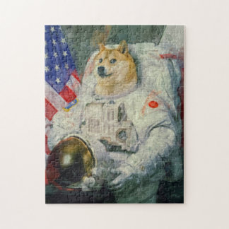 Astronaut Doge paint version Jigsaw Puzzle