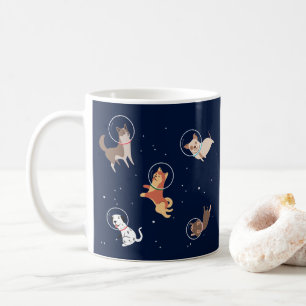 Astronaut Dogs In Space Coffee Mug