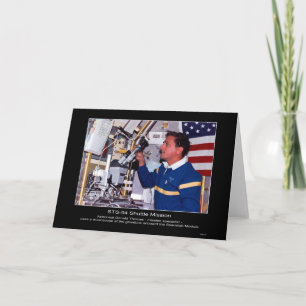 Astronaut Donald Thomas onboard the Spacelab Modu Card