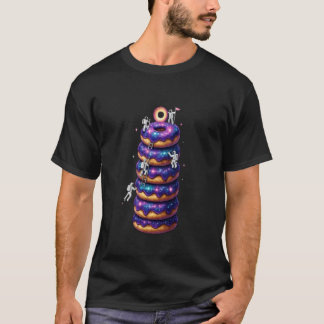 Astronaut Doughnut Funny Space Galaxy Dessert Food T-Shirt
