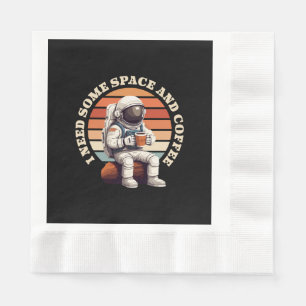 Astronaut Drinking Coffee Napkin