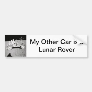 Astronaut driving Lunar Lander on the Moon Bumper Sticker