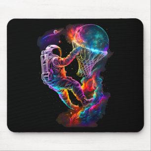 Astronaut Dunking A Sketll Player Outer Space Cosm Mouse Mat