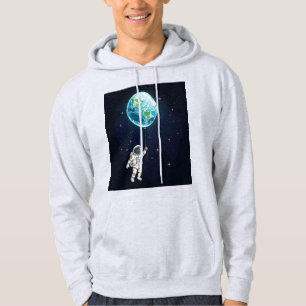 Astronaut Earth Balloon Graphic T-Shirt Hoodie