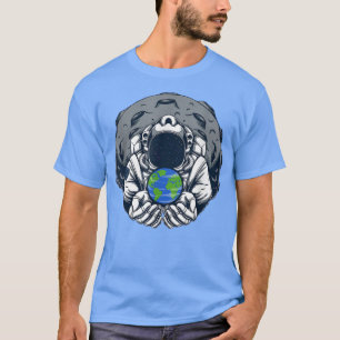 Astronaut Earth Moon Solar System Space Planets Fu T-Shirt