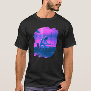 Astronaut Fishing Boat Space Ocean Lake Cool Fish T-Shirt