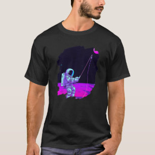 Astronaut Fishing Boat Space Ocean Lake Cool Fish T-Shirt