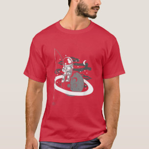 Astronaut Fishing in space T-Shirt