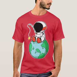 Astronaut Fishing On Earth Premium T-Shirt