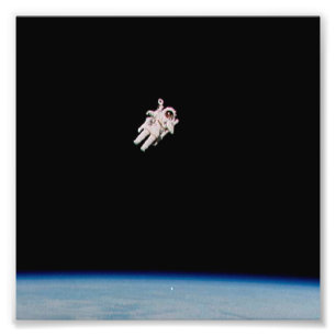 Astronaut Floating in Open Space - NASA- Photo Print