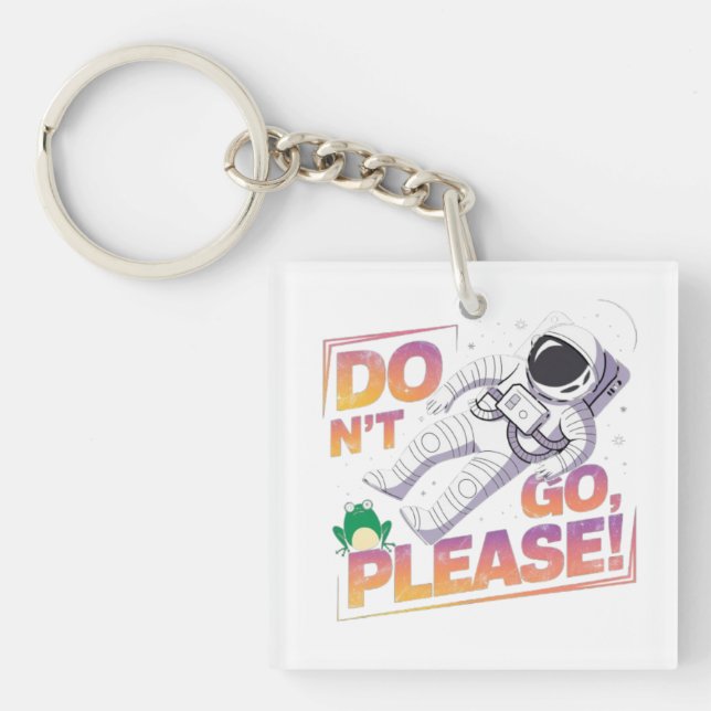Astronaut Floating in Space Cosmic Adventure Desig Key Ring (Front)