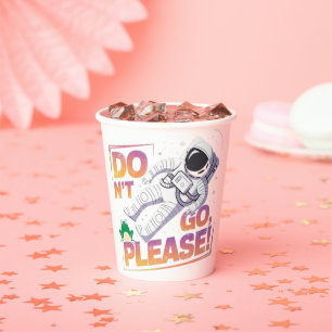 Astronaut Floating in Space Cosmic Adventure Paper Cups