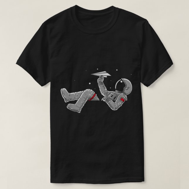 Astronaut Floating in Space Design T-Shirt (Design Front)