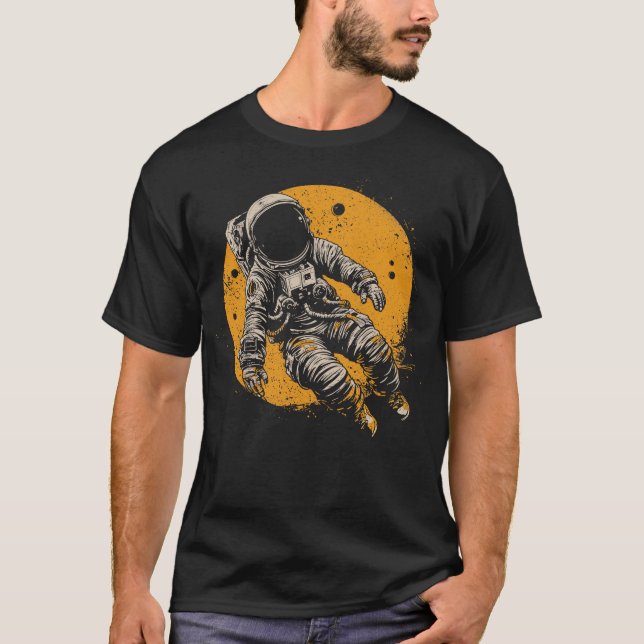 Astronaut flying in space T-Shirt (Front)