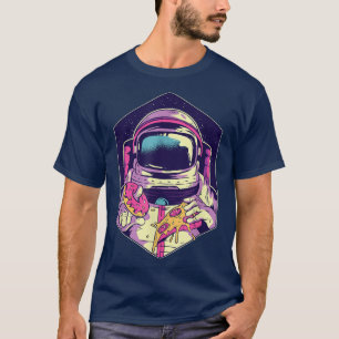 Astronaut Food Doughnut Pizza Space  T-Shirt