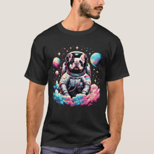 Astronaut French Bulldog Funny Space Frenchie on T-Shirt