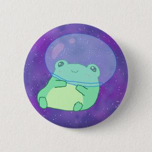 Astronaut Frog 6 Cm Round Badge