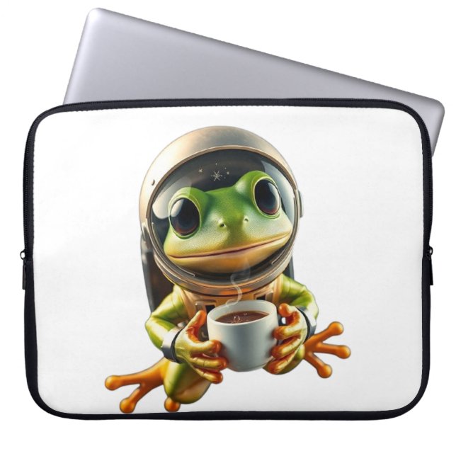 Astronaut Frog Laptop Sleeve (Front)