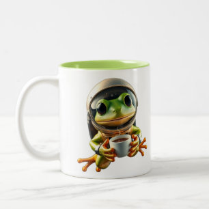 Astronaut Frog Two-Tone Coffee Mug
