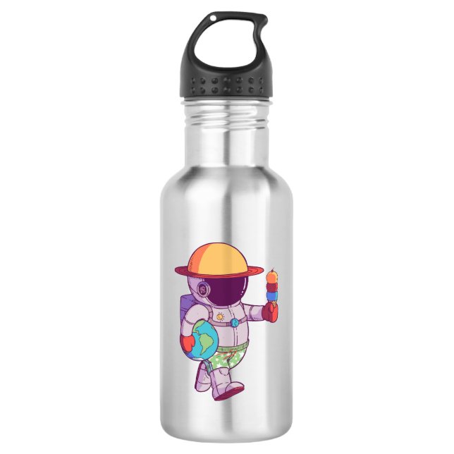 Astronaut , Funny Planets  710 Ml Water Bottle (Front)