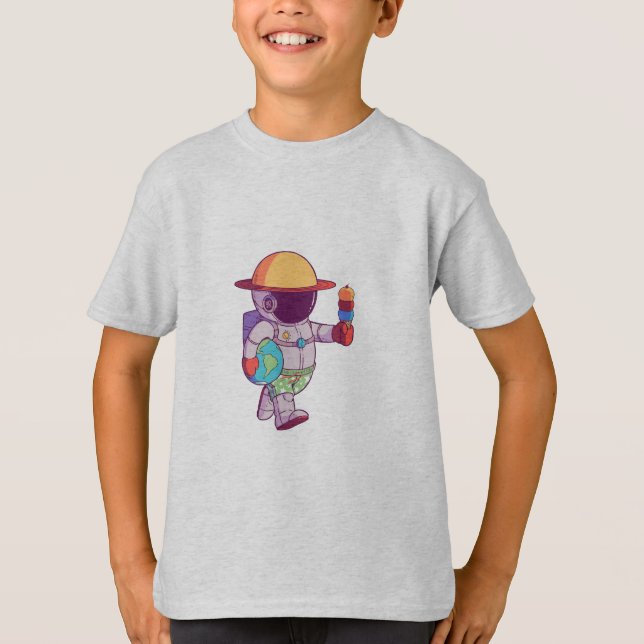 Astronaut , Funny Planets  T-Shirt (Front)