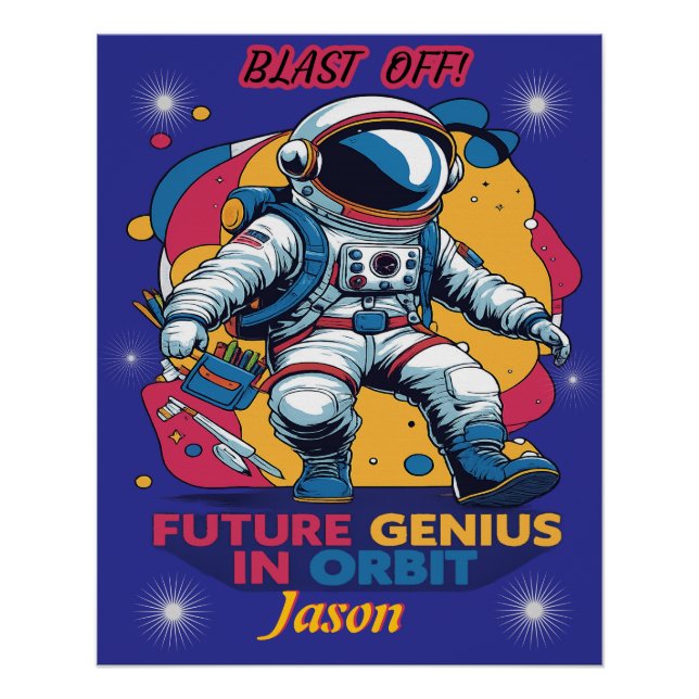  Astronaut - Future Genius In Orbit Poster (Front)