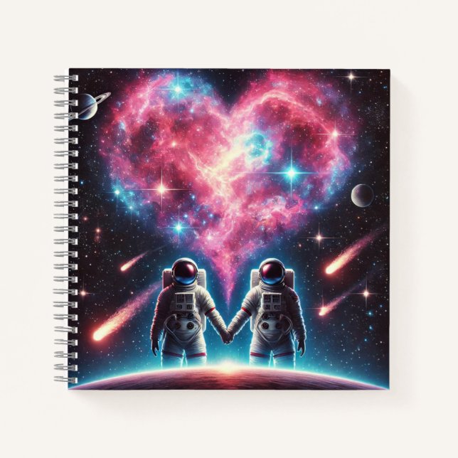 Astronaut Galaxy Spiral Notebook (Front)