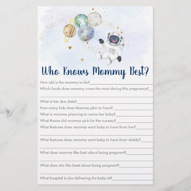 Astronaut Galaxy Who Knows Mummy Best Game (Front)