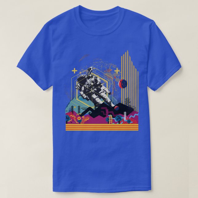 Astronaut Galay Techno Club House Music Rave Cloth T-Shirt (Design Front)