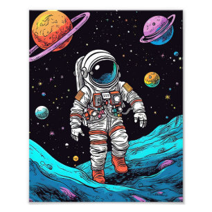 Astronaut Gifts Kids Moon Landing  Photo Print