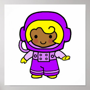 Astronaut Girl 1 Poster