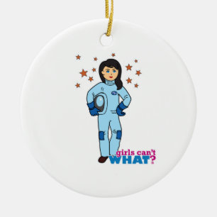 Astronaut-Girl 2 Ceramic Tree Decoration
