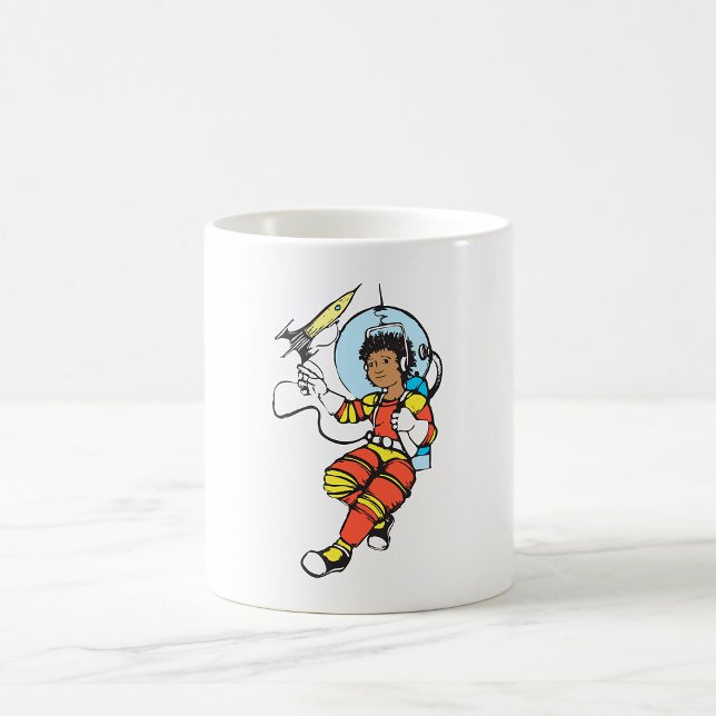 Astronaut Girl with Rocket Blaster Coffee Mug (Creator Uploaded)