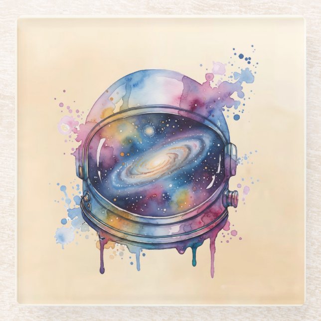 Astronaut Glass Coaster (Front)