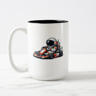 Astronaut Go-Kart Two-Tone Coffee Mug