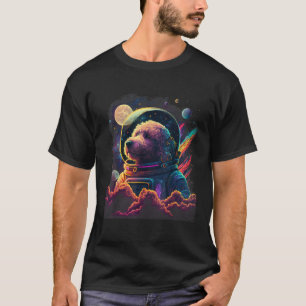 Astronaut Goldendoodle dog Space Galaxy Men Women T-Shirt