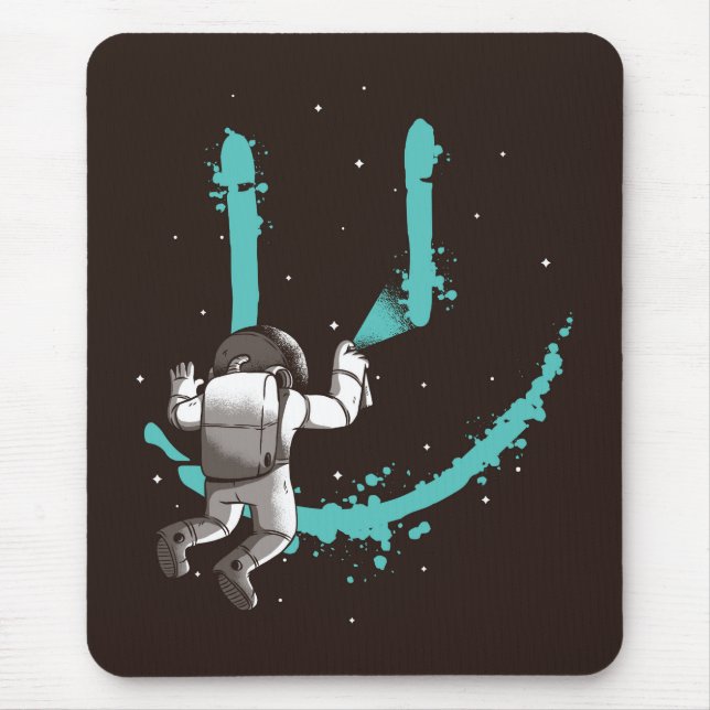 astronaut grafitti mouse mat (Front)