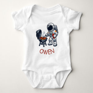 Astronaut Grilling Baby Bodysuit